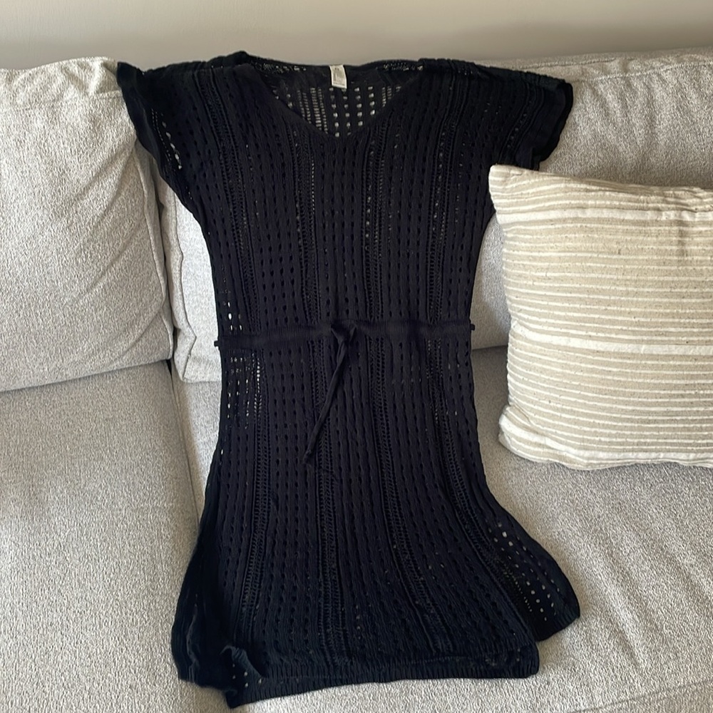Black Knit Cover-Up Dress